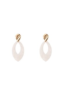 Day & Eve Oorbellen Oval Drop & Dangle white
