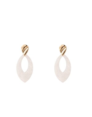 Day & Eve Oorbellen Oval Drop & Dangle white