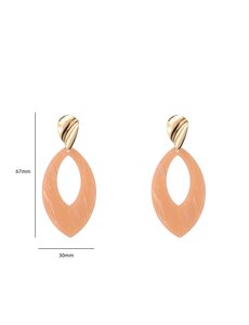 Day & Eve Oorbellen Oval Drop & Dangle salmon