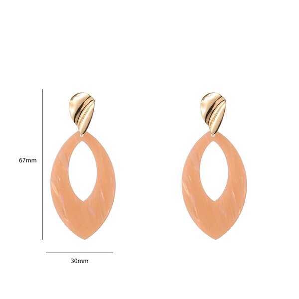 Day & Eve Oorbellen Oval Drop & Dangle salmon | Day & Eve