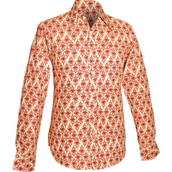 Chenaski Overhemd Blossom creme, red | Chenaski