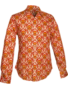 Chenaski Overhemd Wallpaper-Flower creme, rust, mustard