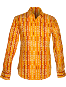Chenaski Overhemd 70's Shamrock light-brown, orange