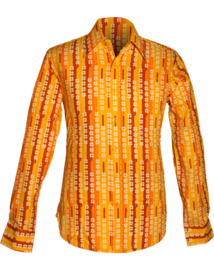 Chenaski Overhemd 70's Shamrock light-brown, orange
