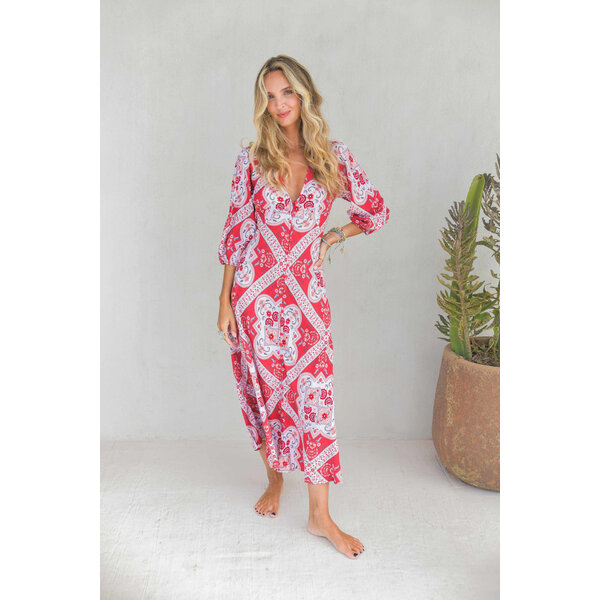 Jaase Midi Jurk Rosa Lenni | Jaase