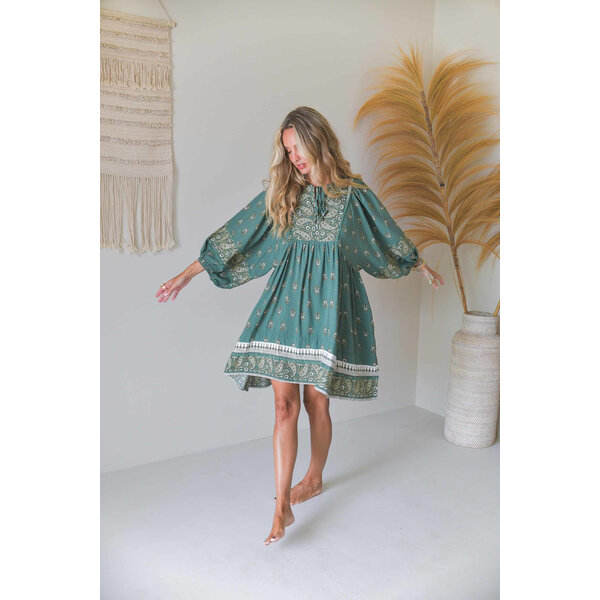 Jaase Korte Jurk Viridian Adela | Jaase