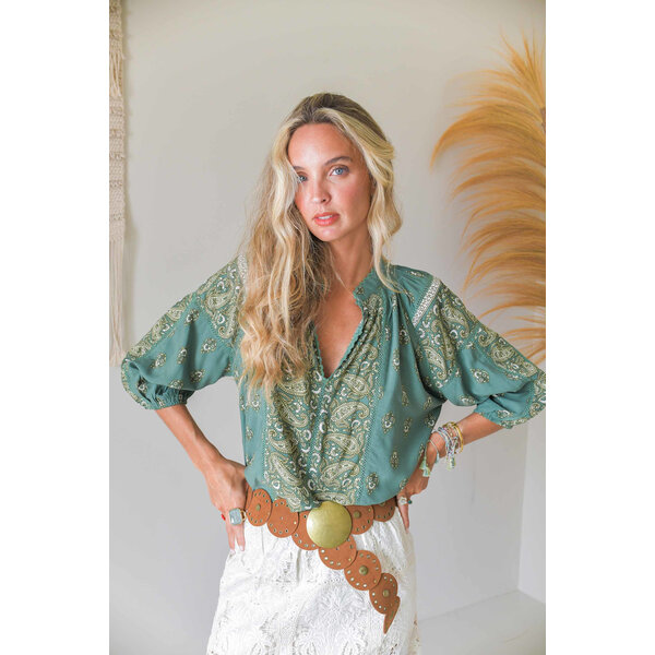 Jaase Blouse Viridian Montie | Jaase