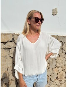 Bindi Top Anna Crincle Uniq Off-white