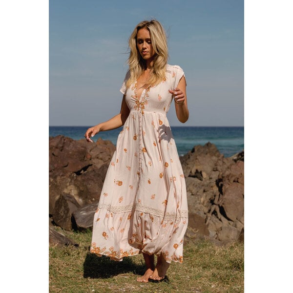 Jaase Lange Jurk Vintage Sol Carmen | Jaase