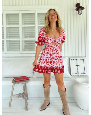 Jaase Korte Jurk Strawberry Spritz Rini