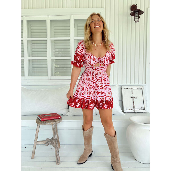 Jaase Korte Jurk Strawberry Spritz Rini | Jaase