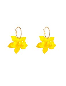 Day & Eve Oorbellen Big Big Flower Sunny Yellow
