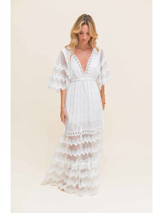 Jaase Lange Jurk Bungalow White