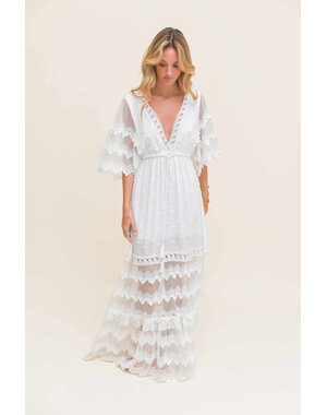 Jaase Lange Jurk Bungalow White
