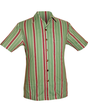 Chenaski Korte mouwen overhemd Stripes creme, mint, black, red