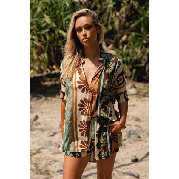 Jaase Blouse Cacao Mist River | Jaase