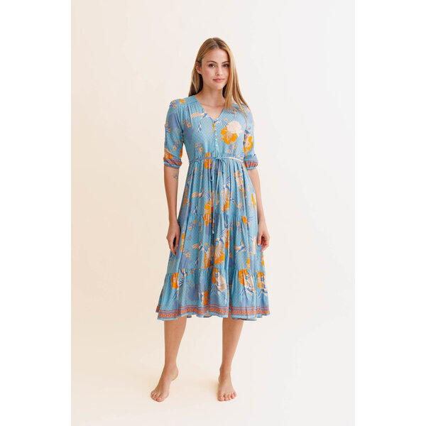 Jaase Midi Jurk Kiara Shorelines | Jaase