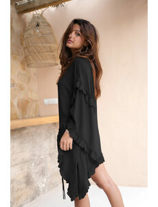Ibzmode Ruffle Kaftan Millor Black