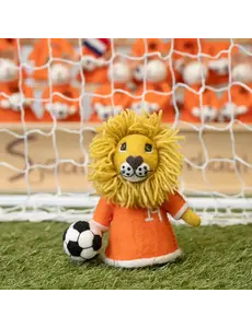Sjaal met Verhaal Decoratie Leeuw met voetbal