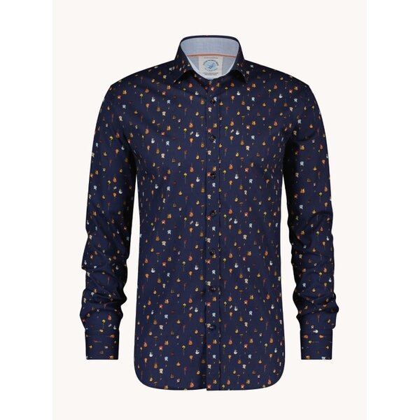 A Fish Named Fred Blouse Guitars F Classics Navy | A Fish Named Fred