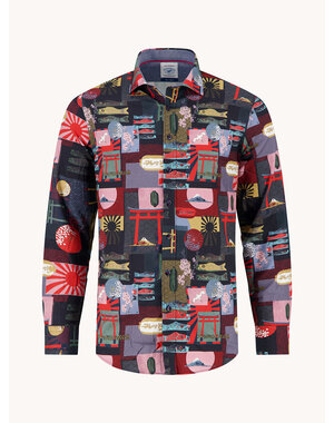A Fish Named Fred Blouse Oriental Multicolor