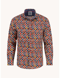 A Fish Named Fred Blouse  Lanterns Multicolor Red
