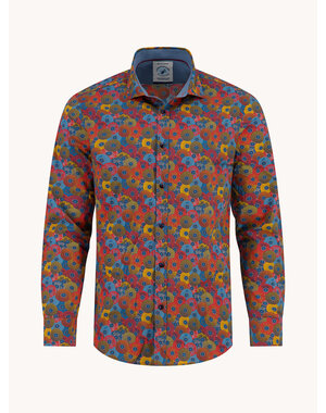 A Fish Named Fred Blouse Japanese Rounds Multicolor