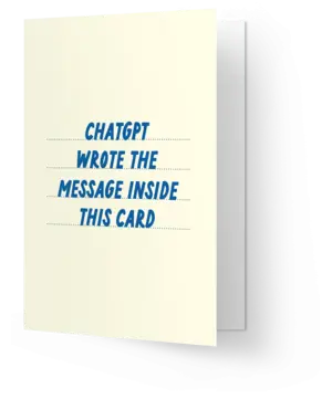 Kaart Blanche Chatgpt message