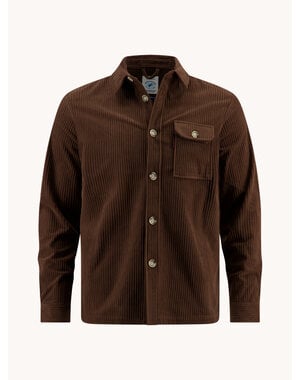 A Fish Named Fred Overshirt rib Chocolate Brown