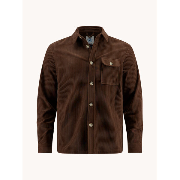 A Fish Named Fred Overshirt rib Chocolate Brown / A fish named Fred