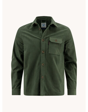 A Fish Named Fred Overshirt rib Forest Green