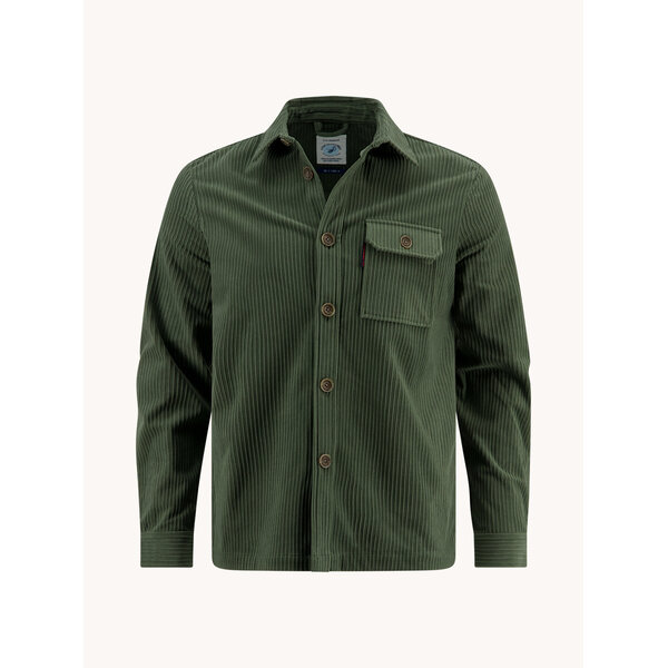 A Fish Named Fred Overshirt rib Forest Green