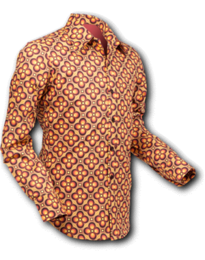 Chenaski Overhemd Dotsgrid Brown-Yellow