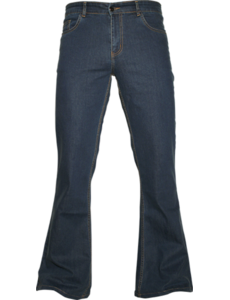 Chenaski Broek Denim Flare, Stretch, Classic blue, Regular Length