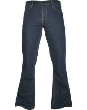 Chenaski Broek Denim Flare, Stretch, Classic blue, Regular Length