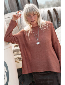 MOOST Wanted Gebreide Top Fiona Brick Red