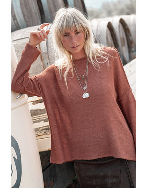 MOOST Wanted Gebreide Top Fiona Brick Red