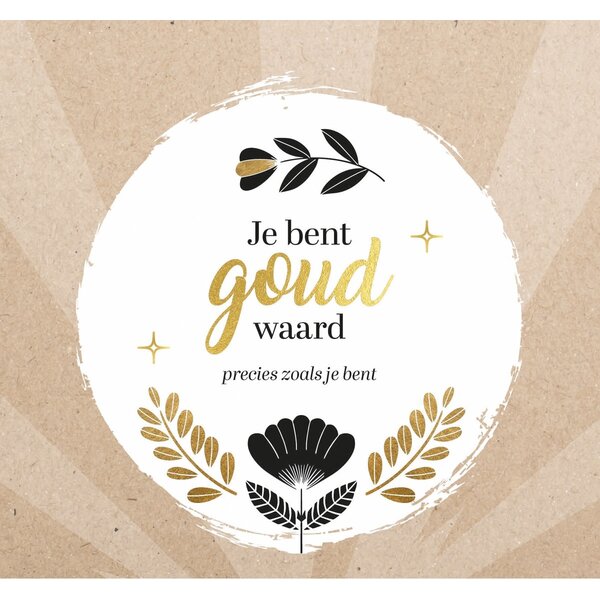 Lantaarn Tafelkalender Just for you - Je bent goud waard
