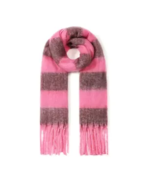  Sjaal met roze strepen