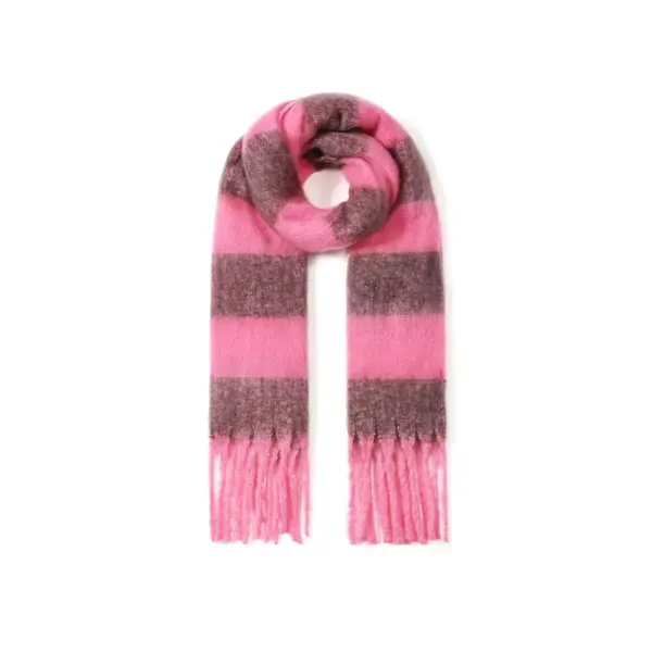 Sjaal met roze strepen