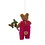 Sjaal met Verhaal Hanger Beer Indian Summer Burgundy | Sjaal met Verhaal