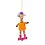 Sjaal met Verhaal Hanger Giraffe op Rollerskates Oranje | Sjaal met Verhaal