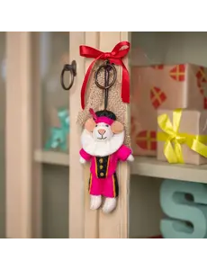 Sjaal met Verhaal Hanger Muis Pietermuis Fuchsia