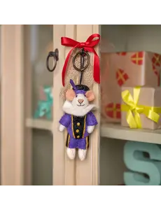 Sjaal met Verhaal Hanger Muis Pietermuis paars