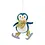 Sjaal met Verhaal Hanger Pinguin op schaatsen | Sjaal met Verhaal