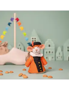 Sjaal met Verhaal Decoratie Muis Pietermuis oranje