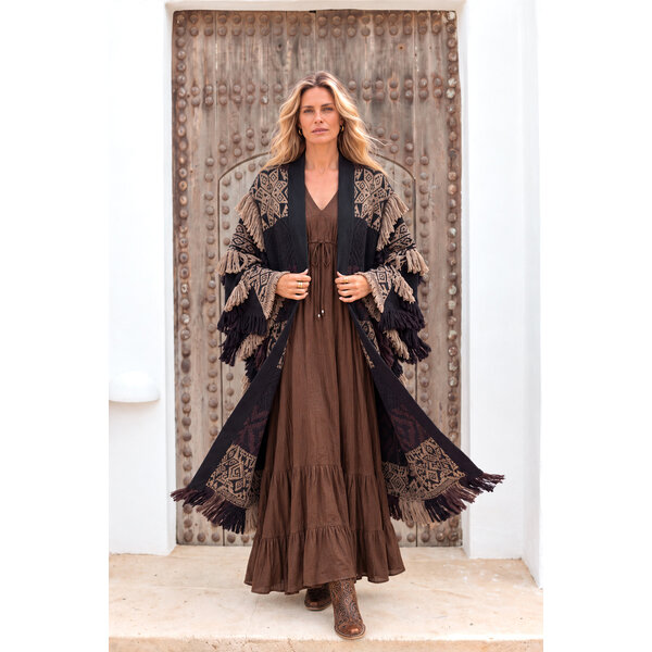 Ibzmode Lange Kimono Rizo Black | IBZmode