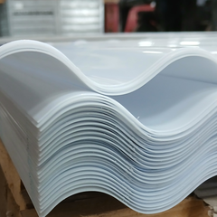 126 x 700 cm  Golfplaat Polycarbonaat Opaal Type H 76/18 Enkelwandig