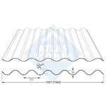 110 x 490 cm  Golfplaat Polycarbonaat Opaal Type F 177/51 Driewandig