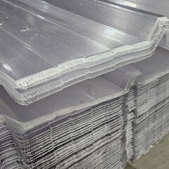 105 x 650 cm  Profielplaat Polycarbonaat Transparant KD45 Nergal 333/45 Tweewandig